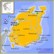 Image result for Paros Island Map