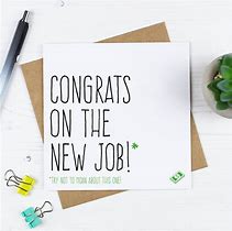 Image result for Congrats On Your New Job Card
