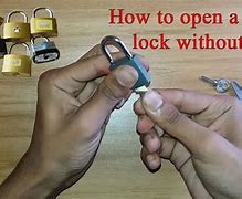 Image result for How to Open a Padlock without a Key in School
