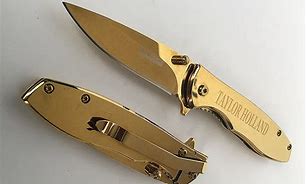 Image result for Gold Pocket Knife