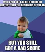 Image result for Test Score Meme