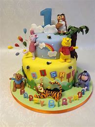 Image result for Winnie the Pooh 2 Tier Cake