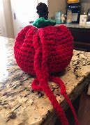 Image result for Crochet Drawstring Apple Bag