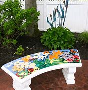Image result for Mosaic Garden Bench