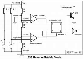 Image result for 555 Timer Bistable Mode