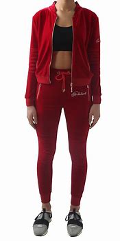 Image result for Red Velour Tracksuit Women's