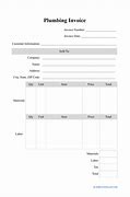 Image result for Blank Invoice Template Plumbing