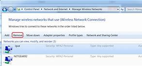 Image result for Forget Network Windows 7