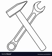 Image result for Hammer and Wrench Clip Art Black and White