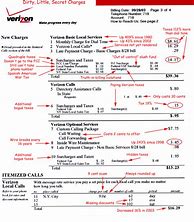Image result for Verizon Cell Phone Bill Sample