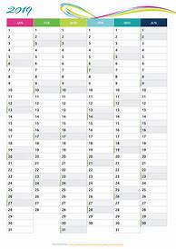 Image result for Vertical Yearly Calendar