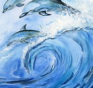 Image result for Dolphin Art Painting