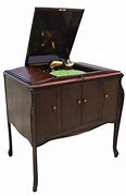 Image result for Antique Record Player Cabinet with Cushion Speaker
