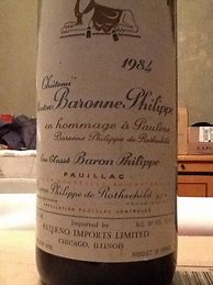 Image result for Mouton+Baronne+Philippe+en+hommage+a+Pauline