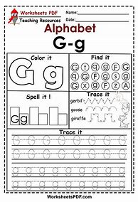 Image result for Letter G Worksheets PDF Free