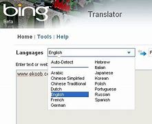Image result for Bing Translator English to French