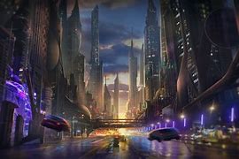 Image result for Futuristic City Street