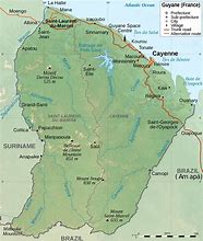 Image result for French Guiana Map