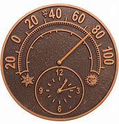 Image result for Outdoor Clock and Thermometer Combo