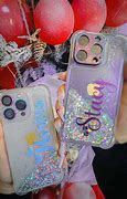 Image result for Purple Glitter Waterfall with Pop Socket iPhone X Amazon