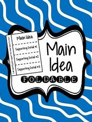 Image result for Main Idea Foldable