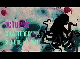 Image result for Silhouette Octopus Painting