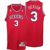 Image result for Iverson 76Ers Adidas Jersey