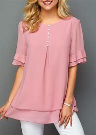 Image result for Pink Blouses for Women Dressy