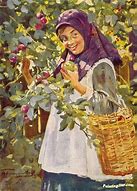 Image result for Girl with Apple Painting