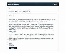Image result for Out of Office Email Message Template