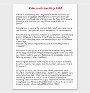 Image result for Voicemail Greeting Ideas