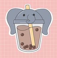 Image result for Cute Kawaii Elephant Boba