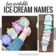 Image result for Ice Cream Name Printable