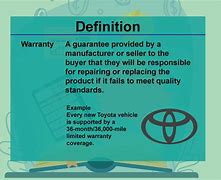 Image result for Warranty Definition