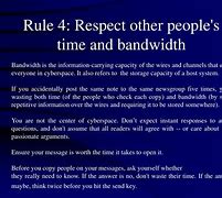 Image result for Respect Other People's Time and Bandwidth