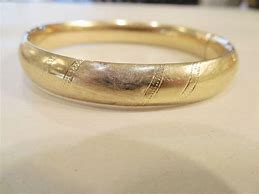 Image result for 14K Gold Bangle Bracelets for Women