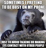 Image result for Fake Talking On the Phone to Avoid Someone Meme