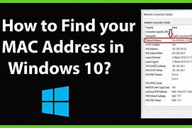 Image result for Windows 10 Mac Address