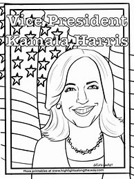 Image result for Coloring Picture of Kamala Harris