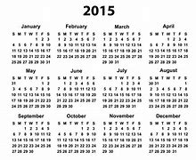 Image result for 2015 Yearly Calender