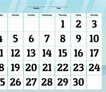 Image result for Blank 30-Day Calendar Printable