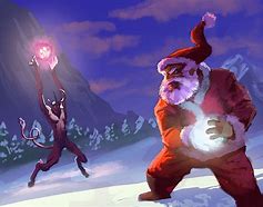 Image result for Santa Clause Cartoon Fight