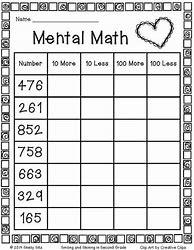 Image result for Mental Maths Year 2 Free Worksheets