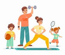 Image result for Family Exercise Clip Art