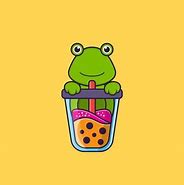 Image result for Cartoon Frog Drinking
