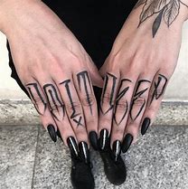 Image result for Finger Letter Tattoos