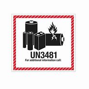 Image result for UN3481 Battery Compliance Label