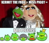 Image result for Kermit the Frog and Piggy Meme