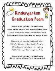 Image result for Kindergarten Graduation Day Poems