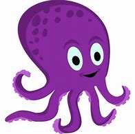 Image result for Octopus Cartoon Clip Art Bright Purple